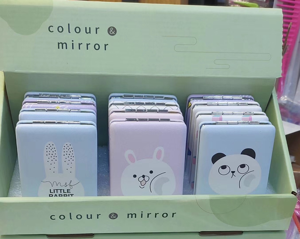 Bread mirror, square mirror cartoon cover a variety of styles