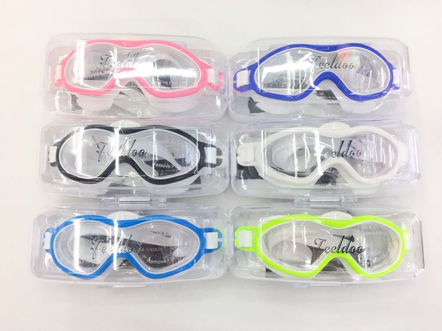 Feiduo Yiwu New Children's Silicone glasses, swimming goggles, large-frame swimming goggles, silicone anti-fog goggles detail image 4
