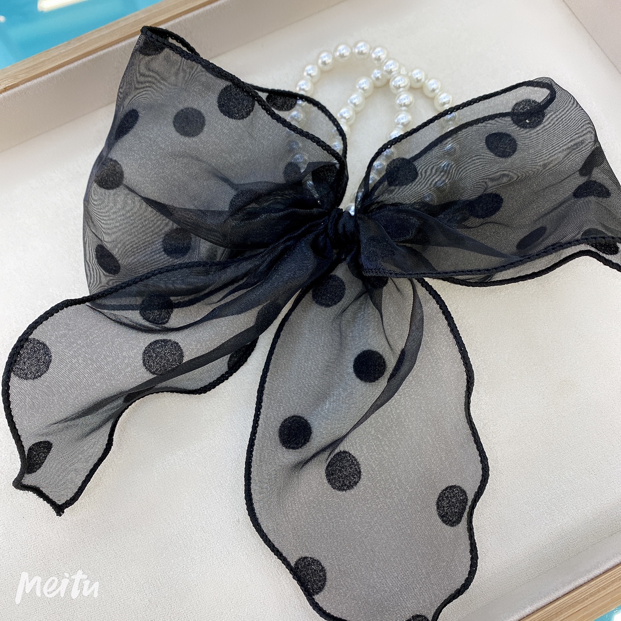 珍珠点子大波点手圈皮筋细节图