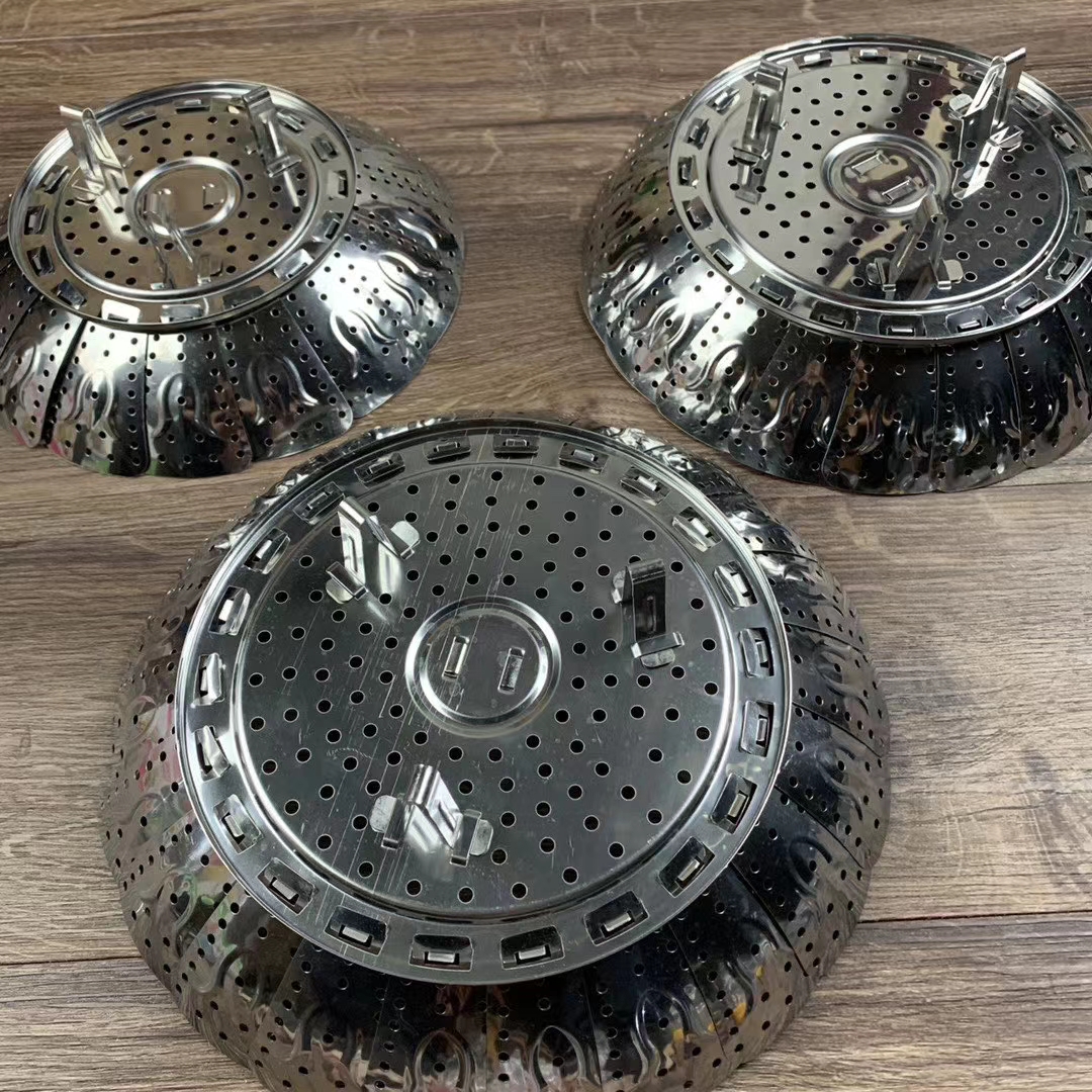 厂家直销不锈钢蒸笼盘可伸缩防烫蒸盘器家用多功能蒸菜盘蒸架大号详情图4