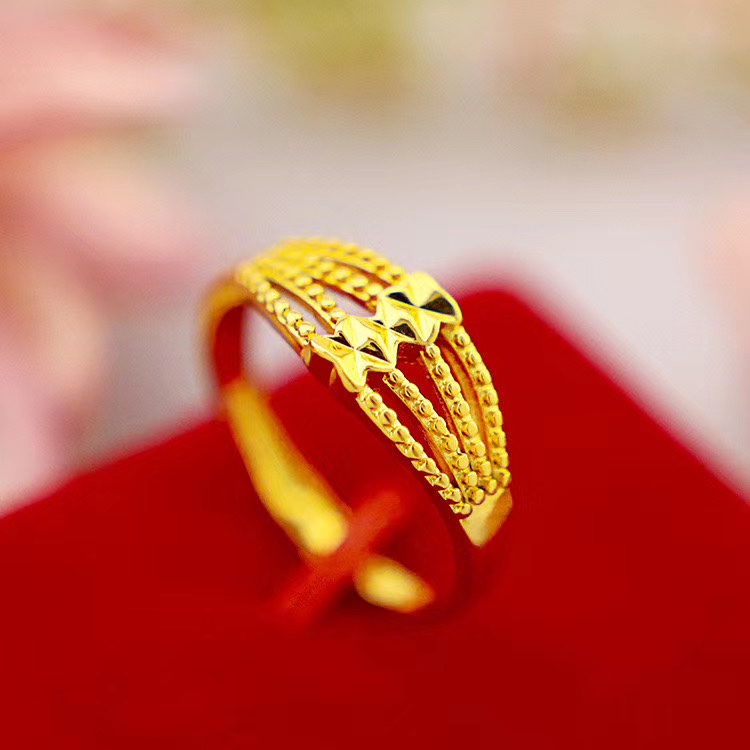 Ms sharkin ring vacuum plating 24k gold color protection thumbnail