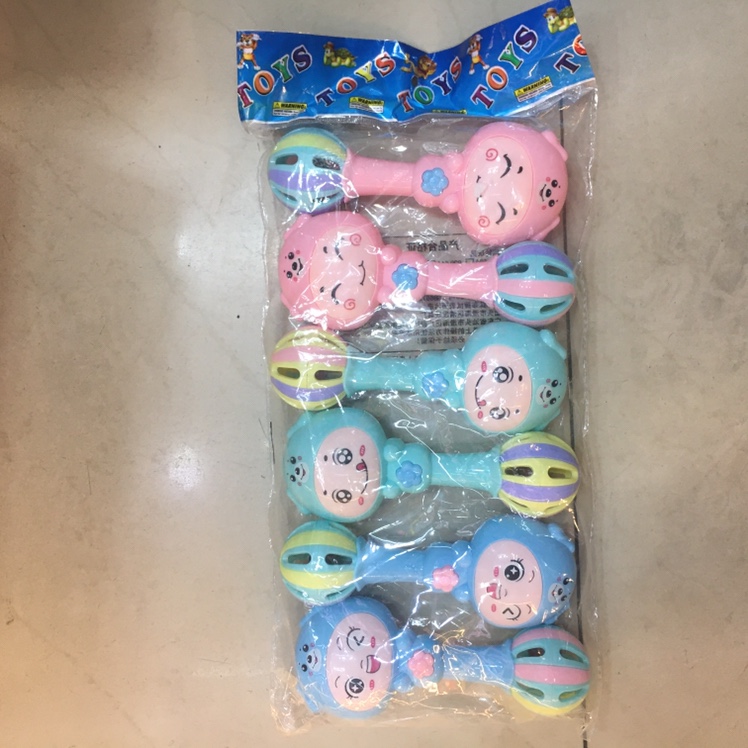 Intellectual development of infants and toddlers aged 0-3 with hand-held rattle toys