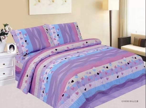 2020 New Factory Direct Bedding Three-Piece Set 80G200*230 Mid-Mountain Lanxi