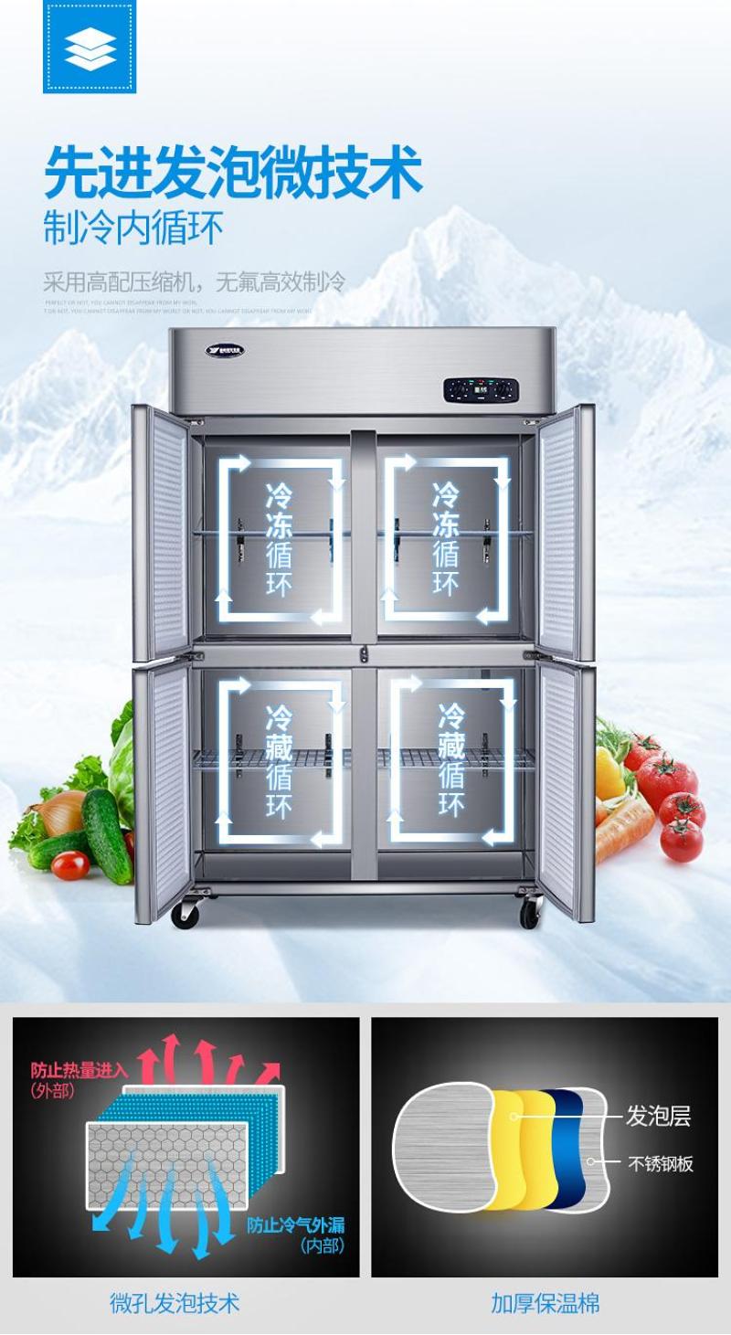 Yindu [Dual-Temperature Luxury Four-Door Freezer] / Four-door Dual-Machine Dual-Temperature Freezer/Four-door Freezer/Refrigerator detail image 7