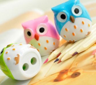 Xinle 349 Owl Double-Hole Pencil Sharpener Cartoon Student Pencil Sharpener Stationery and School Supplies Factory Direct Sales Specification image