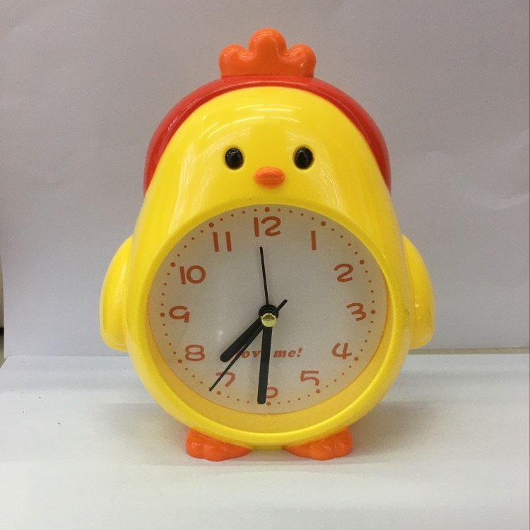 闹钟卡通小鸡礼品挂式钟表清晰时钟大字可爱床头儿童学生详情图1