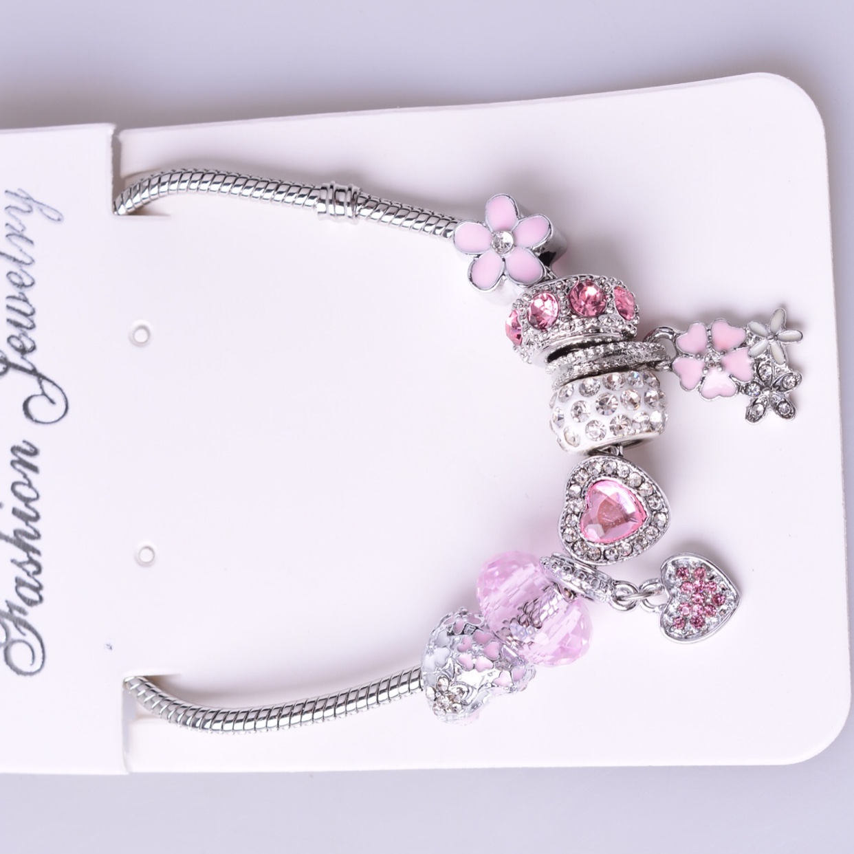 Pink heart bracelet thumbnail