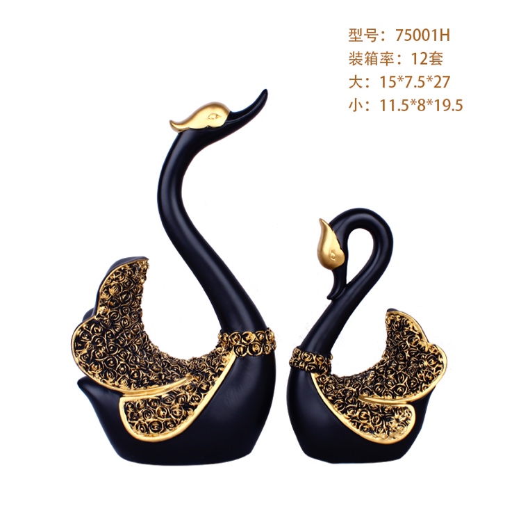 75001 black and gold swan thumbnail