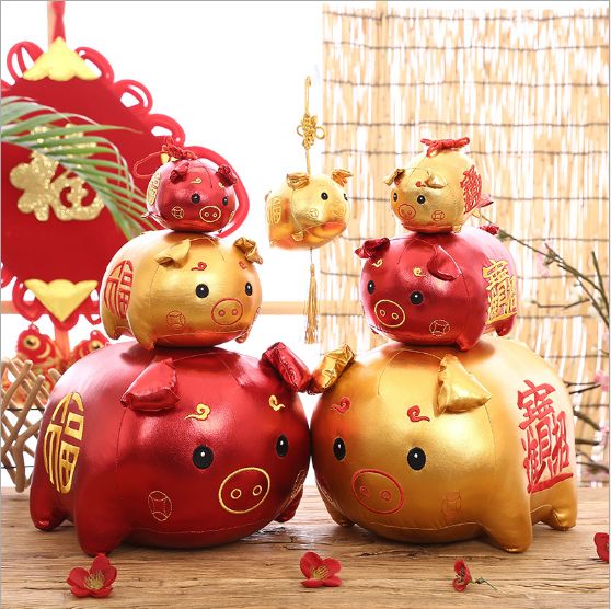 喜庆小猪挂件