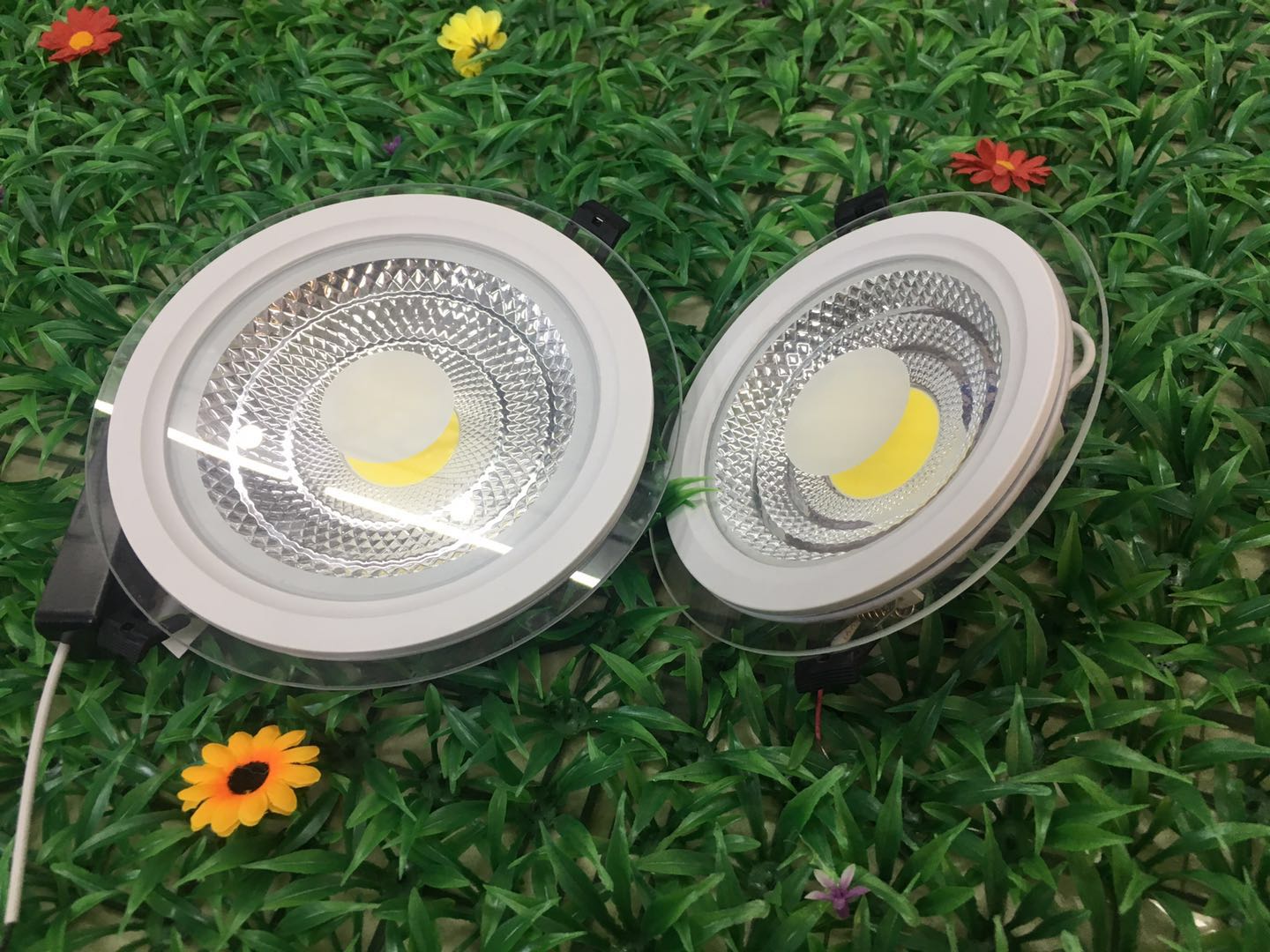 Round Square Cob Glass Downlight Glass Panel Ceiling Light 5W full figure