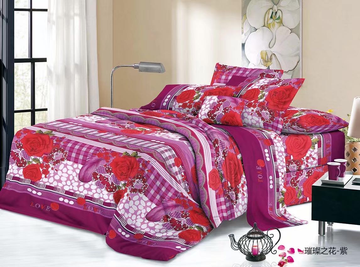 2020 New Factory Direct Bedding Three-Piece Set 70G200*230 Flower Language Fairy Specification drawing