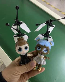 新奇特惊喜娃娃感应智能悬浮飞行器充电发光飞机女孩礼品厂家详情图6