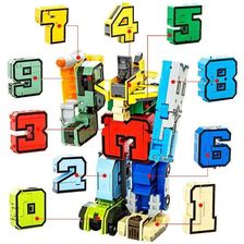 数字变形玩具金刚战队百变合体机器人益智字母恐龙儿童5男孩6岁3