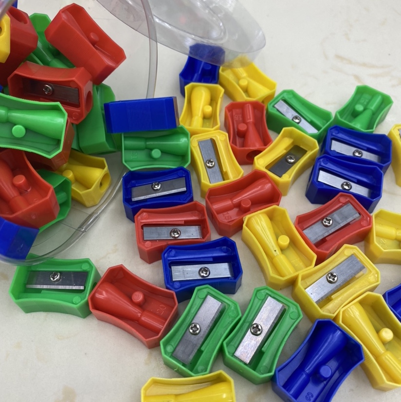Octagonal Pvc Bucket Pencil Sharpener