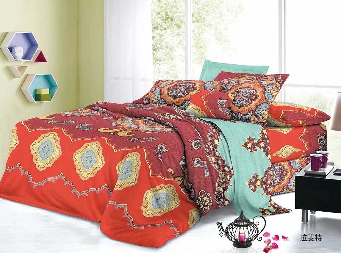 2020新款厂家直销床上用品三件套80g200*230繁华伊梦秋水伊人产品图