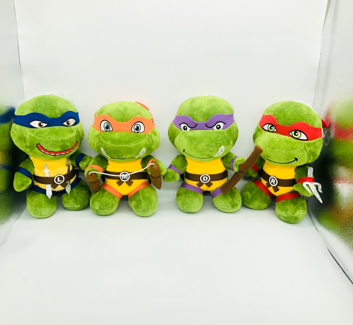 A plush toy of Teenage Mutant Ninja Turtles, 25cm in height and 150g in weight