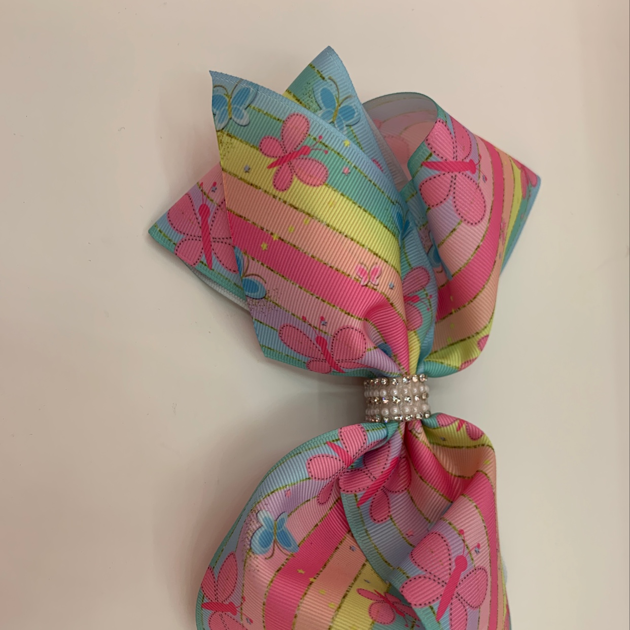 JOJo24 minutes rib ribbon printed large bow clip Korean version thumbnail