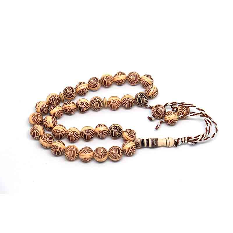 Focus on Muslim rosary beads plastic beads printed patterns 33 manufacturers direct