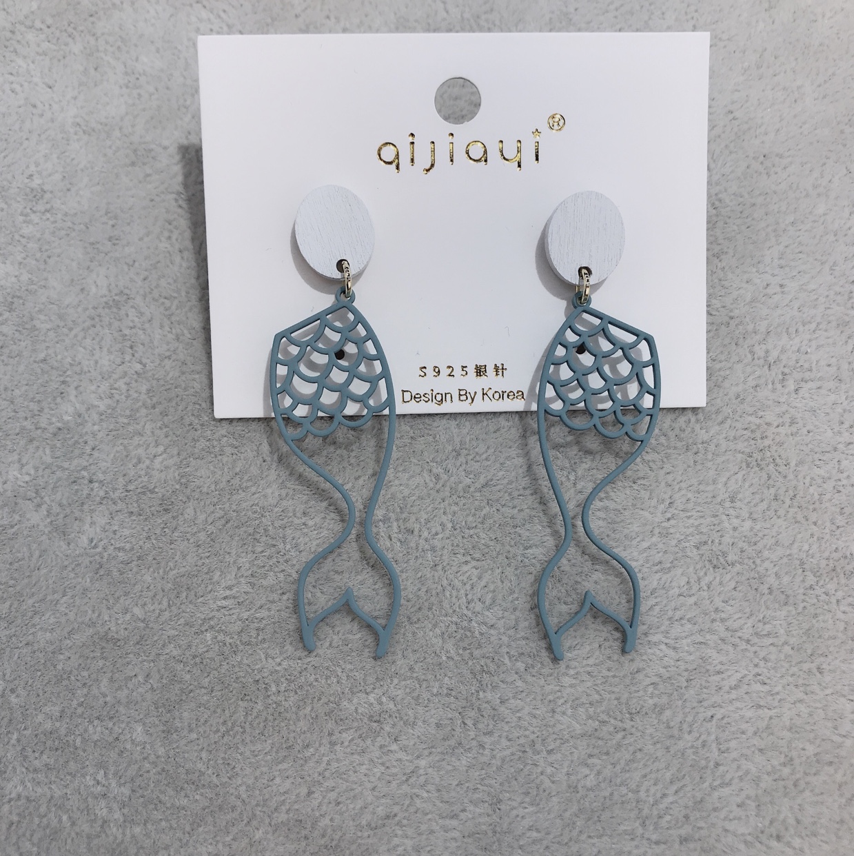 Blue beauty fishtail stud thumbnail