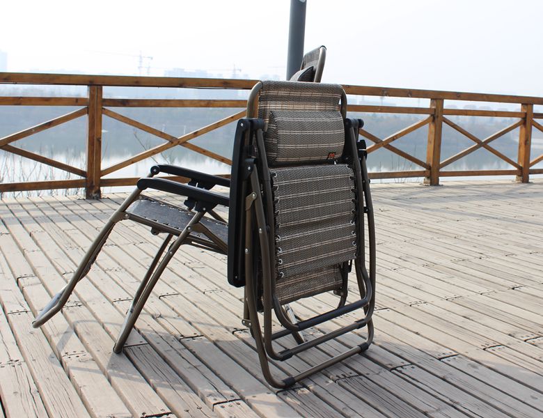 Lounge chair, round tube folding chair, lounge chair, nap bed, midday rest chair, balcony cooling chair, luxury lounge chair, beach chair Specification image
