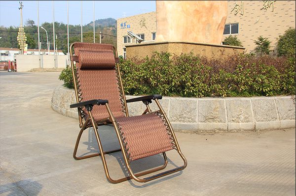 Lounge chair, round tube folding chair, lounge chair, nap bed, midday rest chair, balcony cooling chair, luxury lounge chair, beach chair Item Picture
