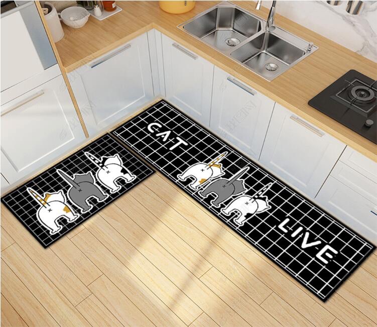 Two-Piece Printed Kitchen Mat Set Specification drawing