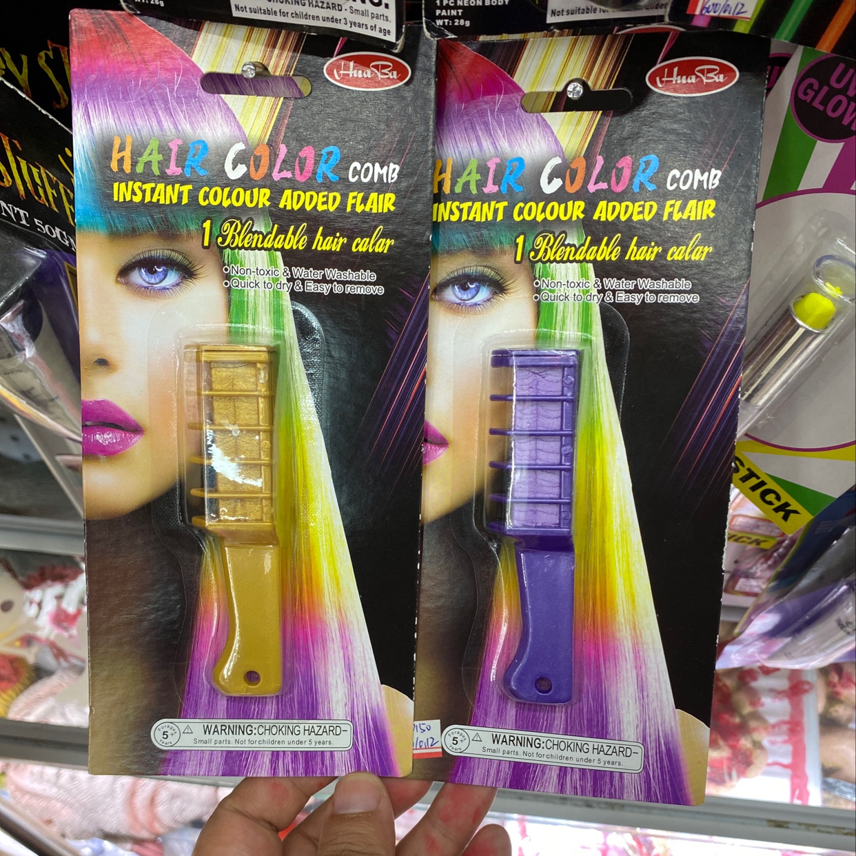 Halloween Disposable Hair Dye Clip Masquerade Ball Face Color Bar Party Supplies Pearlescent Hair Dye Comb Application Scenario