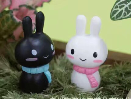 厂家直销微景观摆件围巾兔图