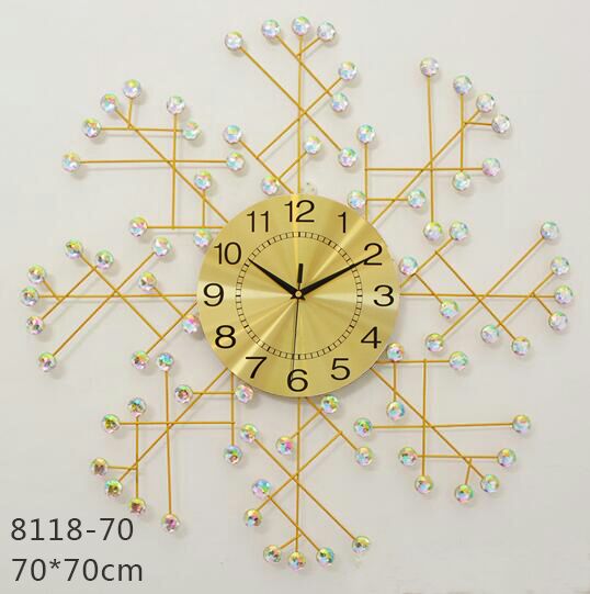 A Red Clock Wall Clock Clock Wrought Iron Clock 018