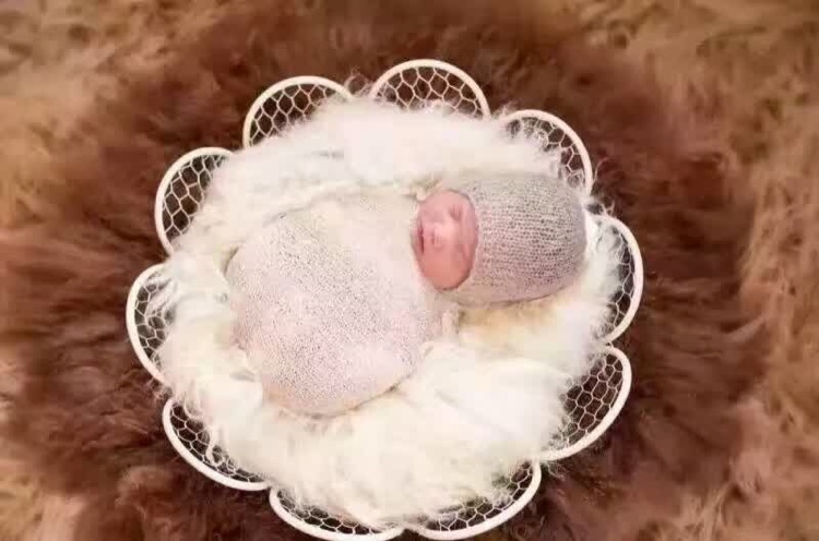 义乌好货 批发儿童摄影道具新款铁艺新生儿拍摄道具百天宝宝拍照道具婴儿筐-1001/9248产品图
