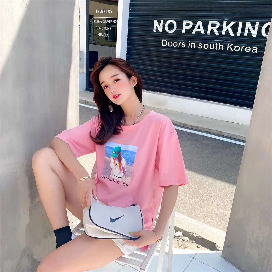 Pure cotton T-shirt women 2020 new summer network red ins super fire white short-sleeved top women's base T-shirt