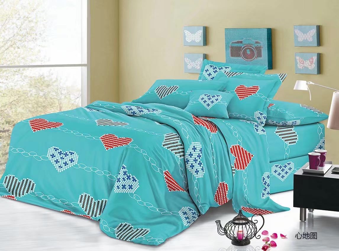 2020 New manufacturer direct sale bedding set 70G200 *230 heart map big color thumbnail