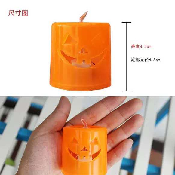 Halloween Simulation Led Colorful Light Electronic Candle Light Horror Scene Layout Pumpkin Decoration Night Light Application Scenario