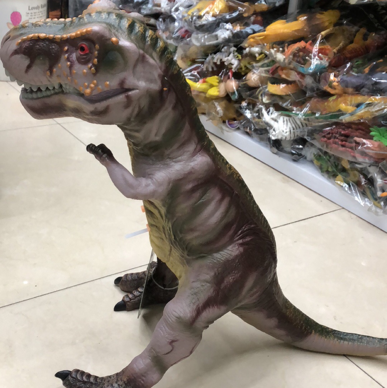 塑胶恐龙2色混