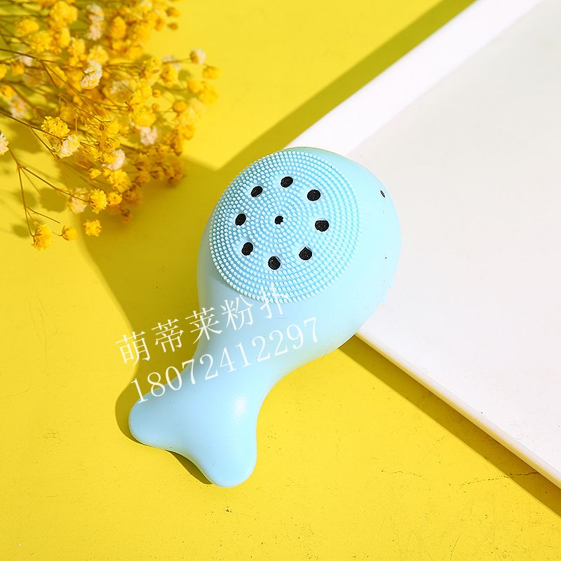 Food Grade Silicone Little Whale Cleansing Brush Makeup Tools Beauty Tools Specification drawing