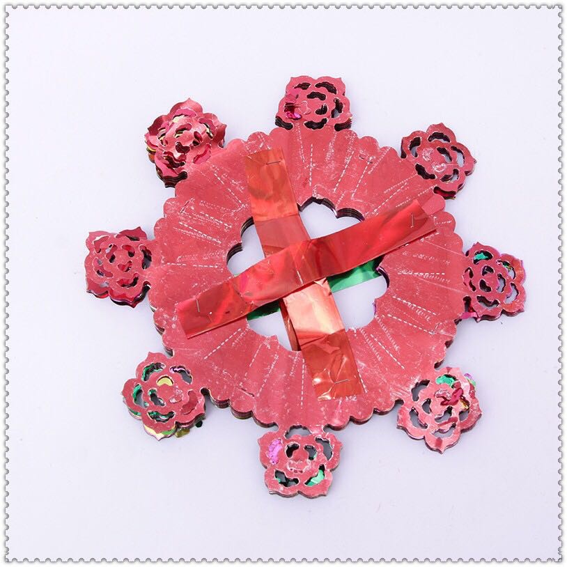 玫瑰花彩带毛条装饰七彩色场圣诞节装饰