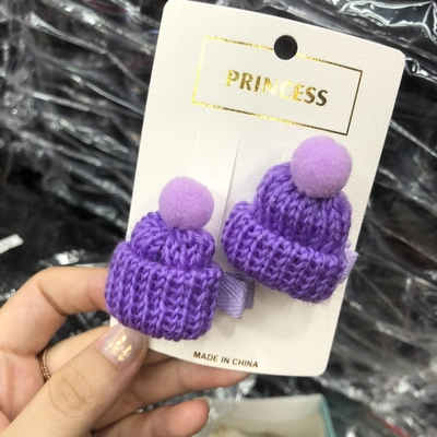 Purple Hat Bobby Pin