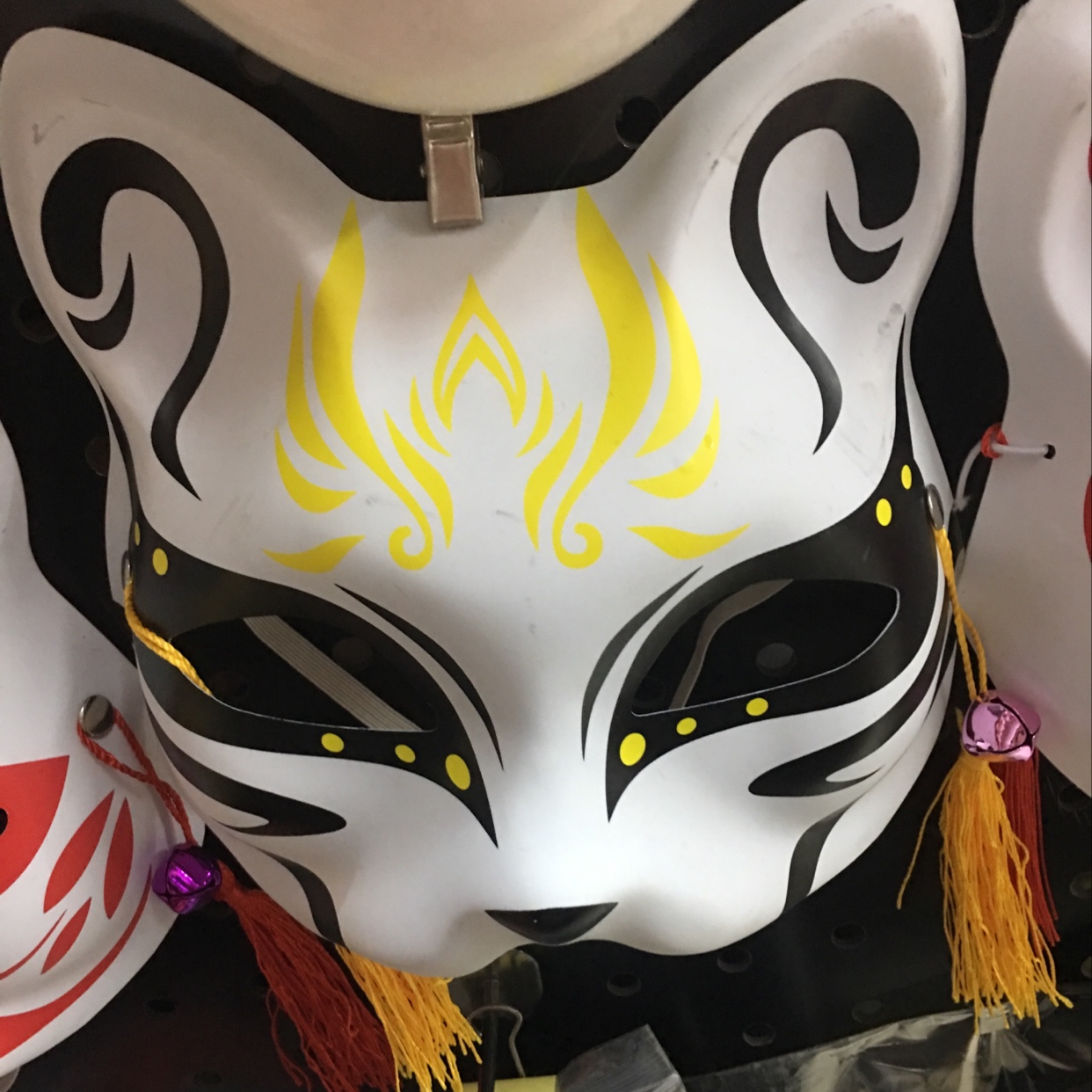 厂家直销日本和风面具 猫脸狐狸舞会假面PVC面具细节图