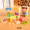 Xinle 350DIY Minifigure Double-Hole Pencil Sharpener with eraser, Creative Cartoon Pen sharpener Factory Direct Sales Specification image