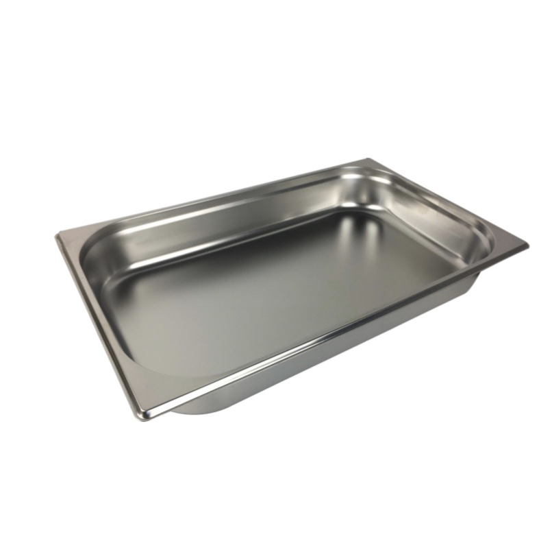 不锈钢分数盆美式电解不锈钢份数盆 长方形食堂酒店自助餐带盖食物盆1/X6.5 