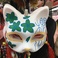 抖音爆款 彩绘面具 动漫猫脸面罩 塑料面具图