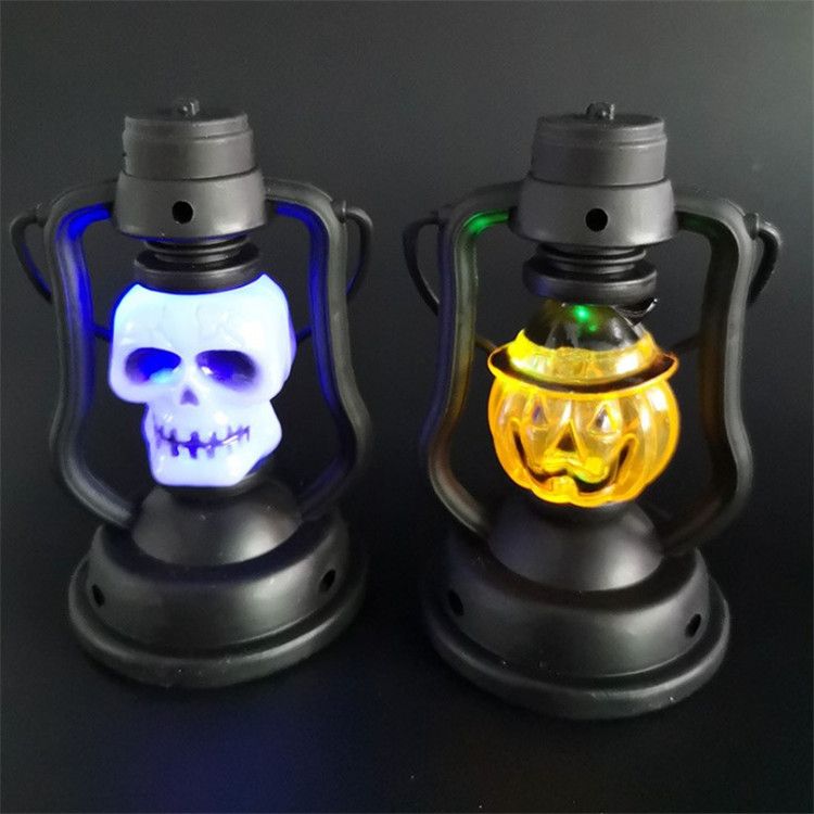 Mini funny seven-color double-sided hand-held lanterns, Halloween gift lanterns, festival decorations, bar and ktv ornaments details Picture
