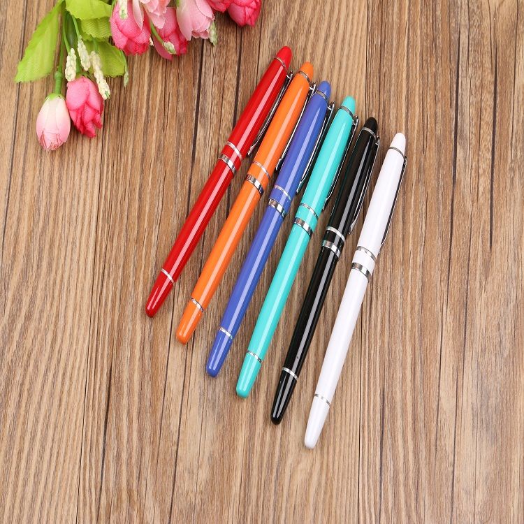 Candy multicolor student USES metal signature neutral pen to customize logo metal ink pen