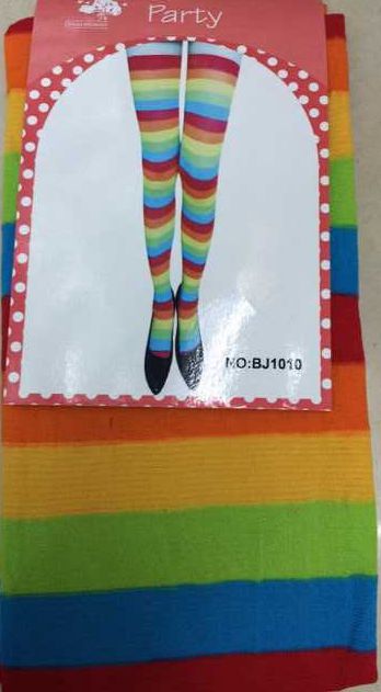 五色条纹袜