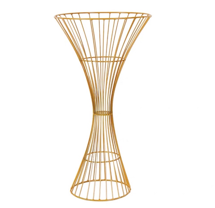 New modern Chinese ironwork hollowed-out vases from Yiwu, decorative items for home and wedding purposes, ironwork flower-arranging vases -1001/9248 details Picture