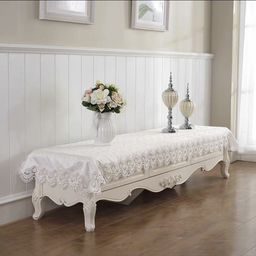 TV cabinet, tablecloth, rectangular fabric, lace, modern and simple living room, floor cabinet, shoe cabinet, chest cabinet, cover fabric, tablecloth, table flag, 80*300cm