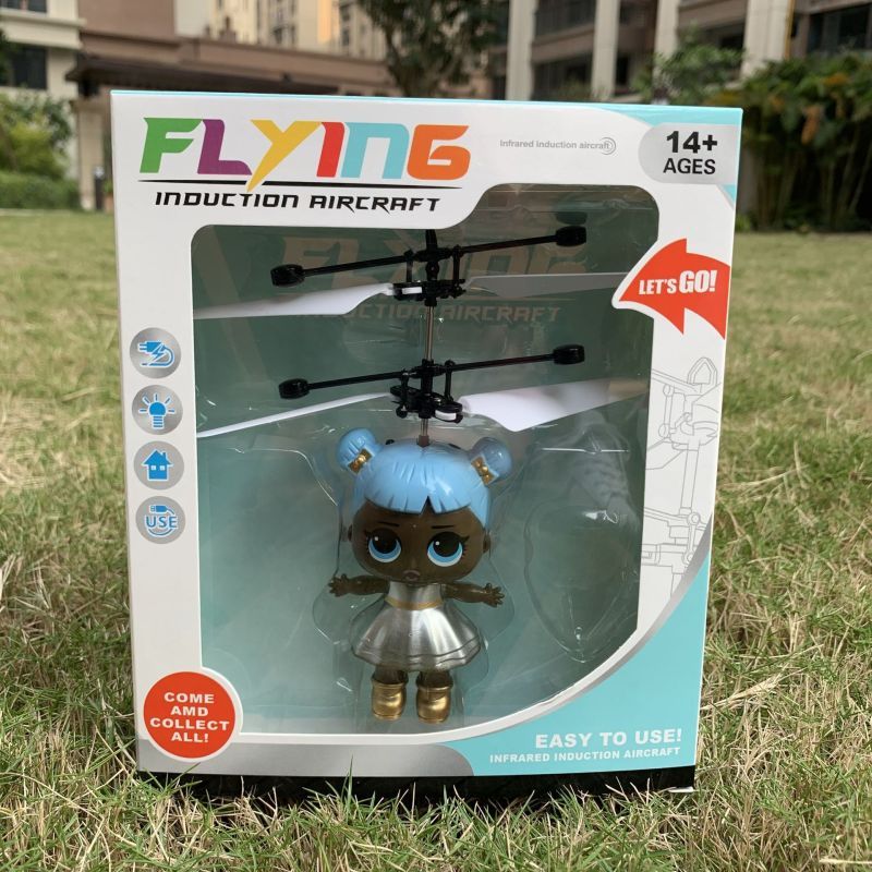 新奇特惊喜娃娃感应智能悬浮飞行器充电发光飞机女孩礼品厂家详情图7