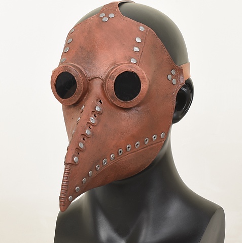 Bird-billed crow doctor mask Latex head cover Plague Crow film and television prop pointed-billed bird head mask Item Picture