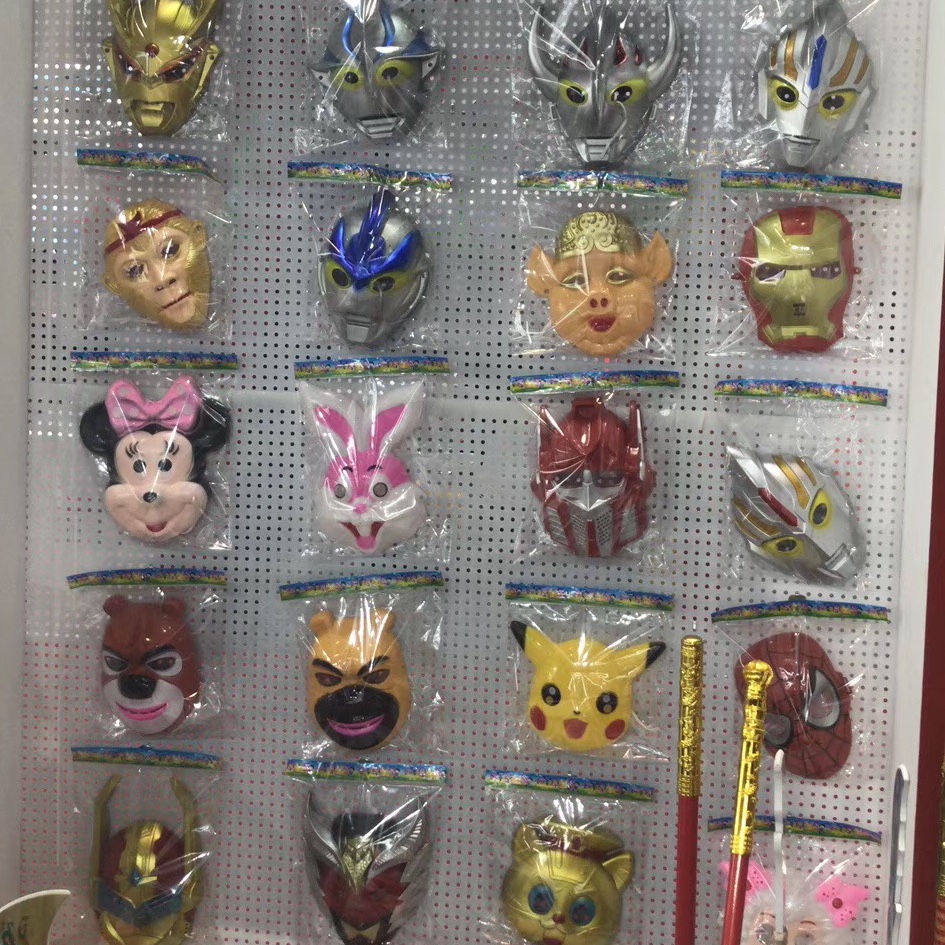 可爱卡通面具奥特曼孙悟空猪八戒游乐园摆地摊爆款米老鼠蜘蛛侠面罩详情图6