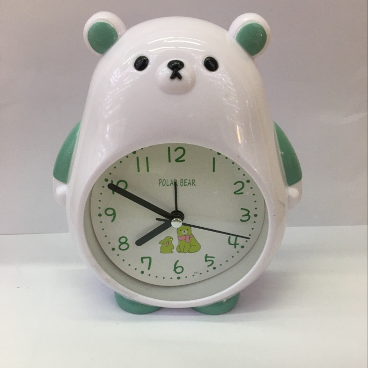Alarm clock, cartoon bear, gift, hanging clock, clear clock, big characters, cute bedside, children and students